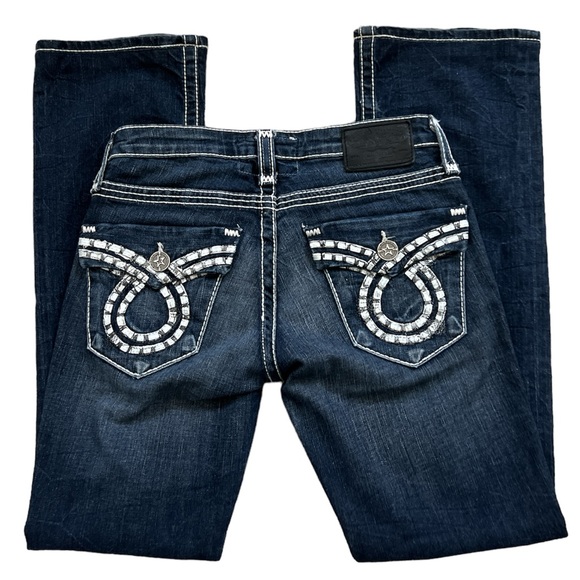 Big Star Liv Slim‎ Boot Women's Embroidered Pocket Bootcut Jeans Sz. 26R - Picture 1 of 14